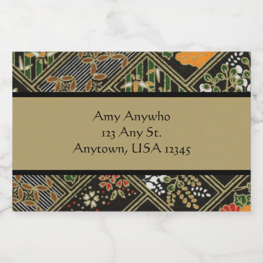 Vintages japanisches Muster Lebensmitteletikett (Einzelnes Label)