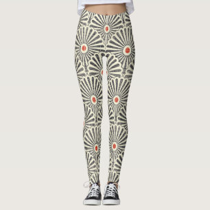 Vintages japanisches Muster, nahtlose Textur. Leggings