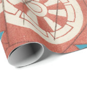 Vintages japanisches Portrait - Krieger mit Schwer Geschenkpapier (Rolleneckpunkt)