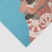 Vintages japanisches Portrait - Krieger mit Schwer Seidenpapier (Ausschnitt)