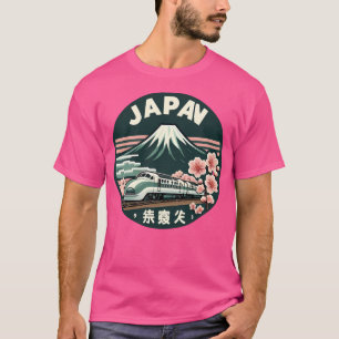 Vintages japanisches Reisedesign mit Fuji Sakura S T-Shirt