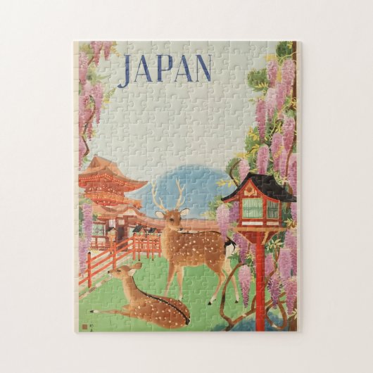 Vintages japanisches Reiseplakat 1930 Puzzle (Vertikal)