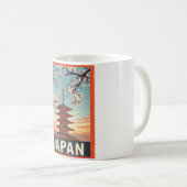 Vintages japanisches Reiseplakat - Japanische Pago Kaffeetasse (VorderseiteRechts)