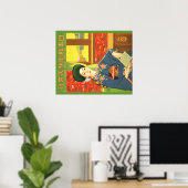 Vintages japanisches Reiseplakat Poster (Heimbüro)