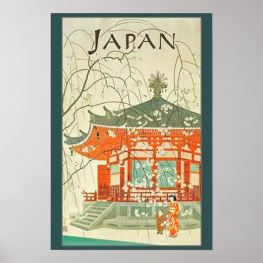 Vintages japanisches Reiseplakat Poster (Vorne)