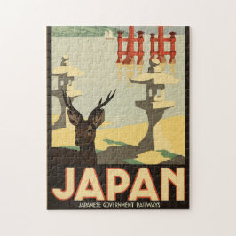Vintages japanisches Reiseplakat Puzzle