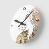 Vintages japanisches Rooster Runde Wanduhr (Winkel)