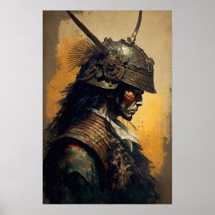Vintages japanisches Samurai Warrior Art Print Pos Poster