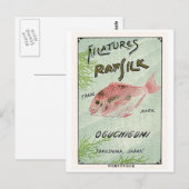 Vintages japanisches Seidenlabel Postkarte (Vorne/Hinten)