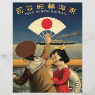 Vintages japanisches Steamschiff Travel Scrapbook