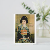 Vintages japanisches Tee Drink und Kunst Postkarte (Stehend Vorderseite)