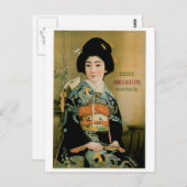 Vintages japanisches Tee Drink und Kunst Postkarte (Vorne/Hinten)