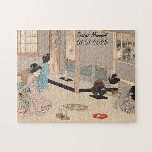 Vintages japanisches Teezeremonie Art 6 Puzzle (Horizontal)