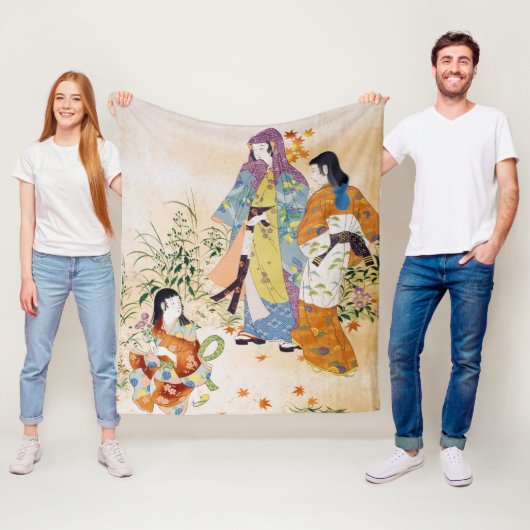 Vintages japanisches Textil Fleecedecke (Beispiel)