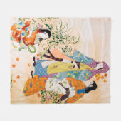 Vintages japanisches Textil Fleecedecke (Vorderseite (Horizontal))