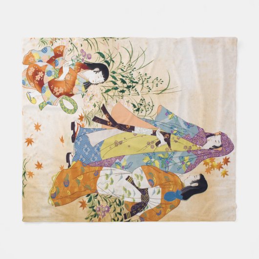 Vintages japanisches Textil Fleecedecke (Vorderseite (Horizontal))