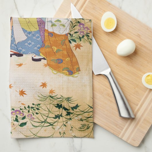 Vintages japanisches Textil Geschirrtuch (Viertel Falte)