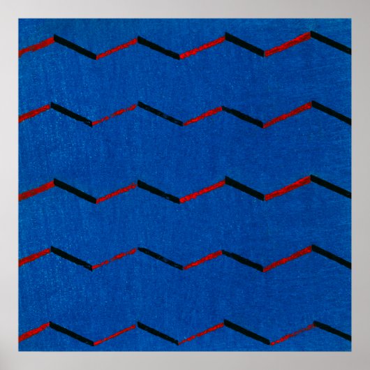 Vintages japanisches Textil-Holzblock-Druckposter Poster (Vorne)