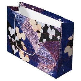 Vintages japanisches Textil, Leaf Muster Große Geschenktüte