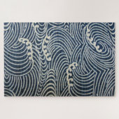 Vintages japanisches Textil, Wellenmuster Puzzle (Horizontal)