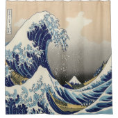 Vintages japanisches ukiyo e art the great wave duschvorhang (Vorderseite)