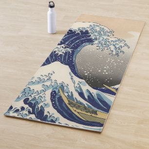 Vintages japanisches ukiyo e art the great wave yogamatte