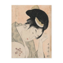 Vintages japanisches Ukiyo-e-weibliches Portrait I