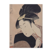 Vintages japanisches Ukiyo-e-weibliches Portrait I