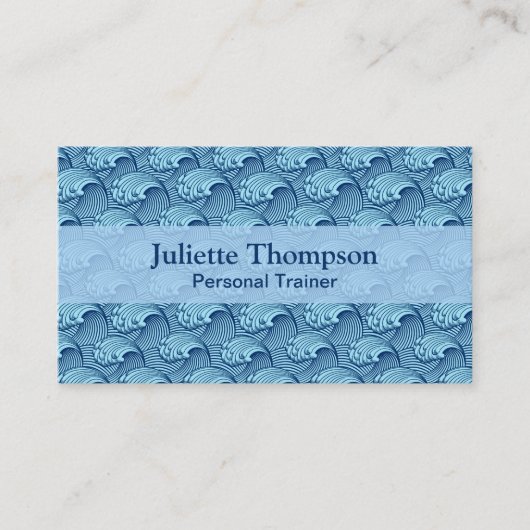 Vintages japanisches Wellen-, Marine-und Visitenkarte (Vorderseite)