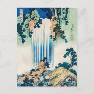 Vintages japanisches Woodblock Yoro Waterfall Mino Postkarte