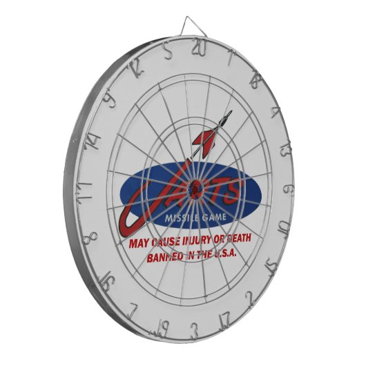 Vintages Jarts Pfeil-Brett Dartscheibe (Vorderseite Links)