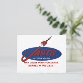 Vintages Jarts-Turnier Einladung Postkarte (Stehend Vorderseite)