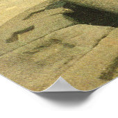 Vintages Java, Borobodur-Tempel, Buddha-Figur Poster (Ecke)