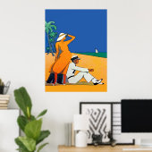 Vintages Jersey Shore, Strand Poster (Heimbüro)