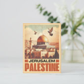 Vintages Jerusalem Al-Aqsa Moschee Kuppel des Fels Postkarte (Stehend Vorderseite)