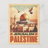 Vintages Jerusalem Al-Aqsa Moschee Kuppel des Fels Postkarte (Vorderseite)