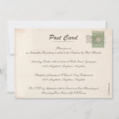 Vintages Jerusalem Bat Mitzvah Einladung in Lila (Rückseite)