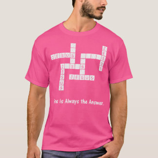 Vintages Jesus Kreuzworträtsel Jesus ist immer Ans T-Shirt