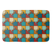 Vintages Jigsaw Puzzle Pieces Muster Badematte (Vorderseite)
