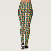 Vintages Jigsaw Puzzle Pieces Muster Leggings (Rückseite)