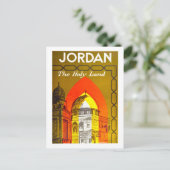Vintages Jordan Travel Poster Postkarte (Stehend Vorderseite)