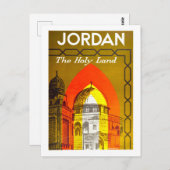 Vintages Jordan Travel Poster Postkarte (Vorne/Hinten)