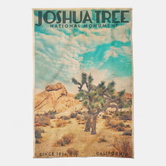 Vintages Joshua Tree Küchentuch (Vertikal)