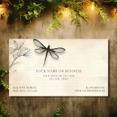 Vintages Journal der hübschen Libellen Visitenkarte