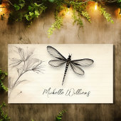 Vintages Journal der hübschen Libellen Visitenkarte