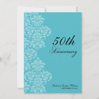 Vintages Jubiläum Party Custom Invitation (aqua) Einladung