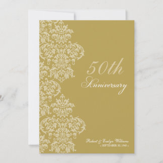 Vintages Jubiläum Party Custom Invitation (Gold) Einladung