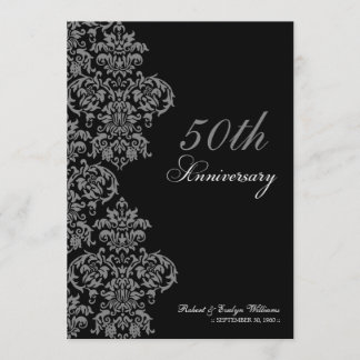 Vintages Jubiläum Party Custom Invite (Ebony) Einladung