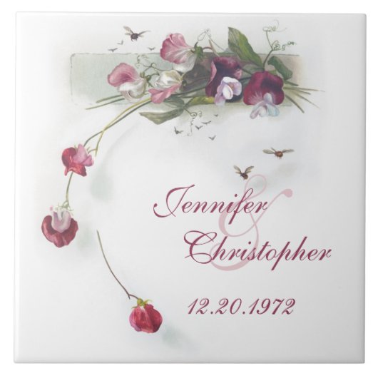 Vintages Jubiläum von Erbsen Fliese (Vorderseite)