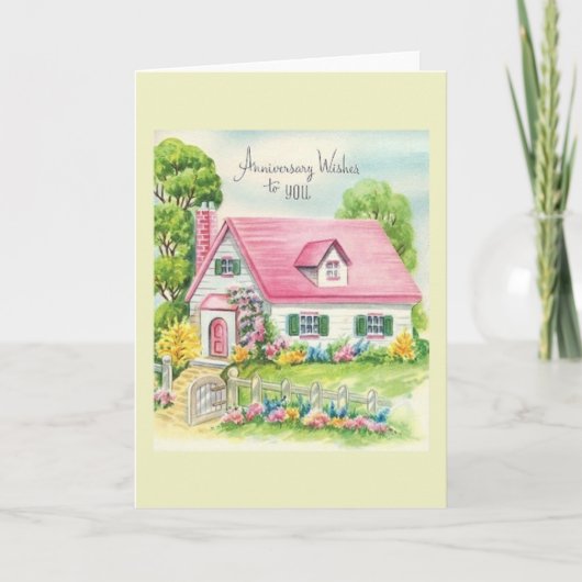 Vintages Jubiläum wünscht Grußkarte Karte (Vorderseite)